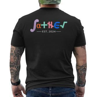 Father 2024 Mathematics Symbol Fun Fathers Day Math Teacher Men's T-shirt Back Print - Thegiftio UK