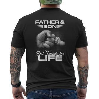 Father & Son Best Friends For Life Matching Father's Day Mens Back Print T-shirt | Mazezy