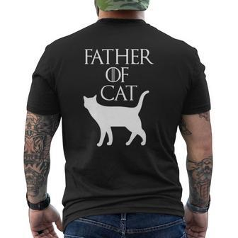 Father Of Cat Cat Cat Daddy Father's Day Mens Back Print T-shirt | Mazezy