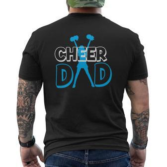 Father Cheerleading From Cheerleader Daughter Cheer Dad Mens Back Print T-shirt | Mazezy