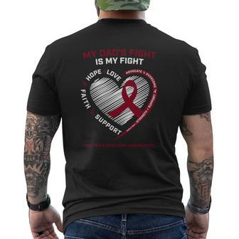 Father Dads Fight My Fight Multiple Myeloma Cancer Awareness Mens Back Print T-shirt | Mazezy