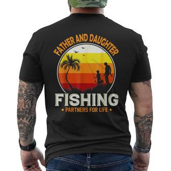 Father Daughter Fishing Partner For Life Best Father's Day Men's T-shirt Back Print - Seseable
