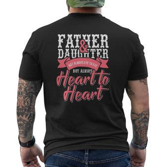 Father And Daughter Heart To Heart Mens Back Print T-shirt | Mazezy CA