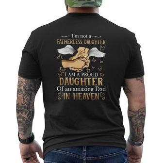 Father And Daughter I'm Not Fatherless Daughter Father's Day Holding Hands Angel Wings Mens Back Print T-shirt | Mazezy
