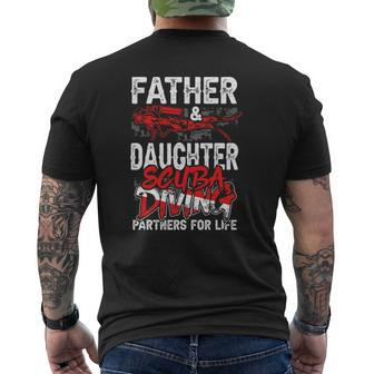 Father And Daughter Scuba Diving Partners For Life Dad Mens Back Print T-shirt | Mazezy
