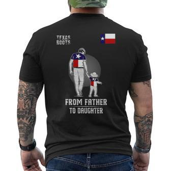 Father To Daughter Texas Men's T-shirt Back Print | Mazezy