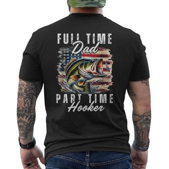 Father Day Fishing Dad Part Time Hooker Fishing Day Men's T-shirt Back Print - Thegiftio UK