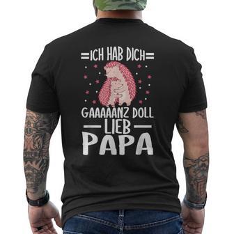 Father Father's Day Children's Ich Hab Dich Ganz Doll Ich S T-Shirt mit Rückendruck - Geschenkecke