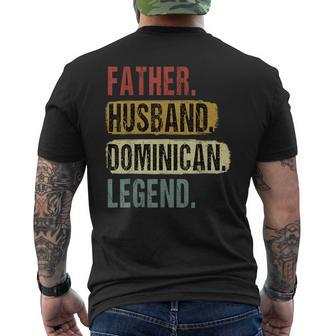 Father Husband Dominican Legend Dominica Dad Father's Day Men's T-shirt Back Print - Monsterry DE