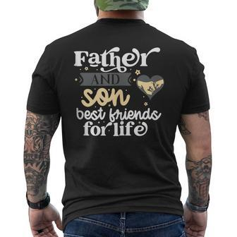 Father And Son Best Friends For Life Fist Bump Father's Day Men's T-shirt Back Print - Thegiftio UK