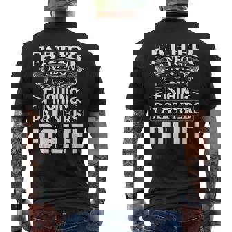 Father-Son Fishing Duo Fishing Partners For Life Men's T-shirt Back Print - Thegiftio