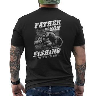 Father And Son Fishing Partner For Life Father Day Mens Back Print T-shirt | Mazezy