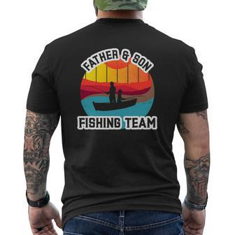 Father And Son Fishing Team Father's Day Mens Back Print T-shirt | Mazezy