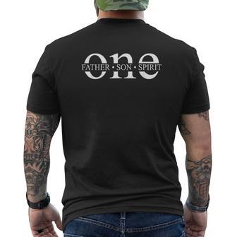 Father Son Spirit One Mens Back Print T-shirt - Thegiftio
