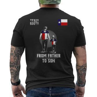 Father To Son Texas Men's T-shirt Back Print | Mazezy
