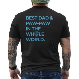 Father's Day Best Dad And Paw-Paw Mens Back Print T-shirt | Mazezy