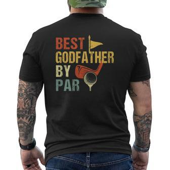 Father's Day Best Godfather By Par Golf Mens Back Print T-shirt | Mazezy