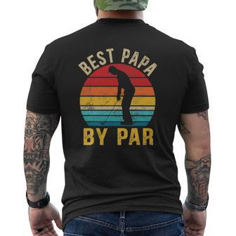 Father's Day Best Papa By Par Golf For Dad Mens Back Print T-shirt | Mazezy
