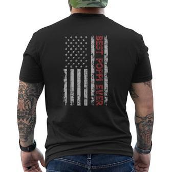 Father's Day Best Poppi Ever With Us American Flag Mens Back Print T-shirt | Mazezy AU