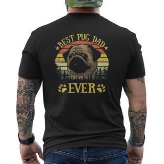 Fathers Day Best Pug Dad Ever Mens Back Print T-shirt | Mazezy