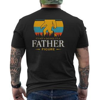 Father's Day Bigfoot It's Not A Dad Bod It's A Father Figure Silhouette Vintage Sunset Mens Back Print T-shirt | Mazezy