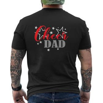 Father's Day Cheerleader Proud Cheer Dad Supporter Mens Back Print T-shirt | Mazezy