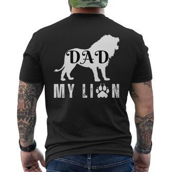 Father's Day Dad My Lion For Husband Dad Grandpa Men's T-shirt Back Print - Thegiftio UK