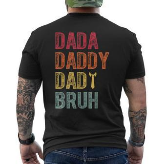 Father's Day Dada Daddy Dad Bruh Happy Father's Day For Men Men's T-shirt Back Print - Seseable