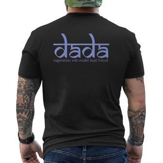Father's Day Dada Papa Inspiration Role Model Best Friend Tee Mens Back Print T-shirt | Mazezy