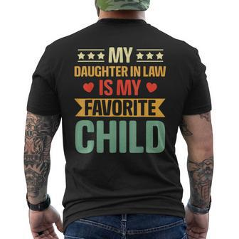 Father's Day My Daughter In Law Is My Favorite Child Father Men's T-shirt Back Print - Thegiftio UK