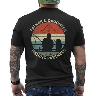 Fathers Day Fishing Dad Fathers Day From Daughter Fishing Men's T-shirt Back Print - Seseable