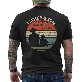 Fathers Day Fishing For Dad Fathers Day From Son Fishing Men's T-shirt Back Print - Seseable