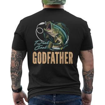 Fathers Day Fisherman Reel Cool Godfather Fishing Men's T-shirt Back Print - Thegiftio UK