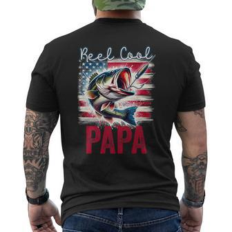 Fathers Day Fisherman Reel Cool Papa Fishing Lover Men's T-shirt Back Print - Thegiftio UK