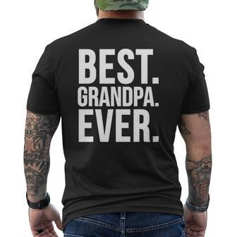 Father's Day Best Grandpa Ever Mens Back Print T-shirt | Mazezy