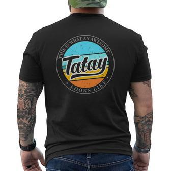 Father's Day For Tatay Filipino Pinoy Dad Mens Back Print T-shirt | Mazezy