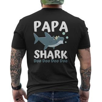 Father's Day From Wife Son Daughter Papa Shark Doo Doo Mens Back Print T-shirt | Mazezy