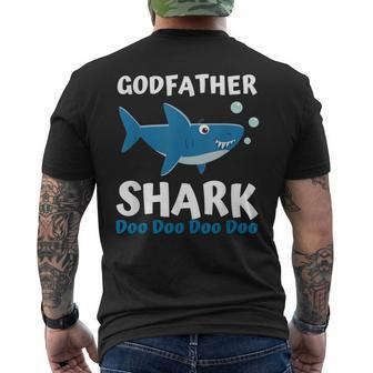 Fathers Day From Godson Goddaughter Godfather Shark Men's T-shirt Back Print - Seseable