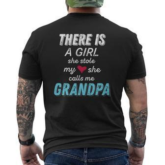 Father's Day For Grandpa From Granddaughter Mens Back Print T-shirt | Mazezy AU