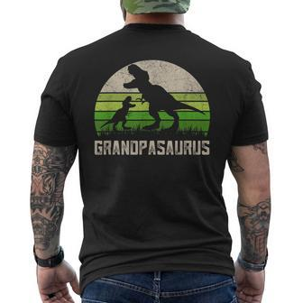 Fathers Day Grandpa Grandpasaurus Dinosaur 1 Kid Rawr Mens Back Print T-shirt | Mazezy