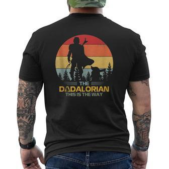 Father's Day Idea This Is The Way-Dadalorian Daddy Mens Back Print T-shirt | Mazezy AU