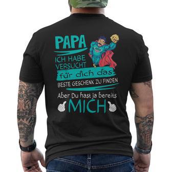 Father's Day Papa Superheroersucht Das Beste Geschenk Father S T-Shirt mit Rückendruck - Geschenkecke