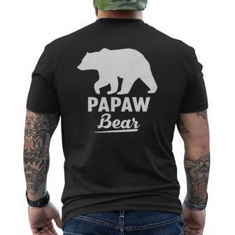 Father's Day Papaw Bear Grandpa Men Mens Back Print T-shirt | Mazezy