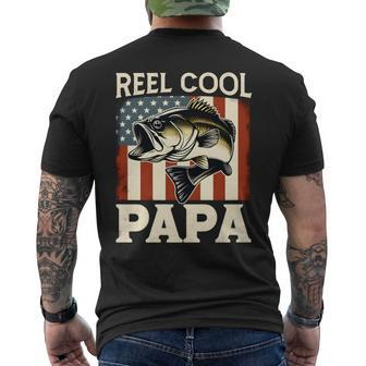 Father's Day Reel Cool Papa Fishing Dad Papa Fisherman Men's T-shirt Back Print - Thegiftio UK