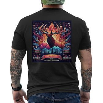 Father's Day Stag Men's T-shirt Back Print - Monsterry