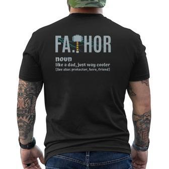 Fathor Ts Fathor For Men Father's Day Fa-Thor Mens Back Print T-shirt | Mazezy