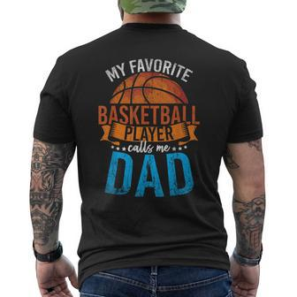 My Favorite Basketball Player Calls Me Dad Basketball Men's T-shirt Back Print - Monsterry CA