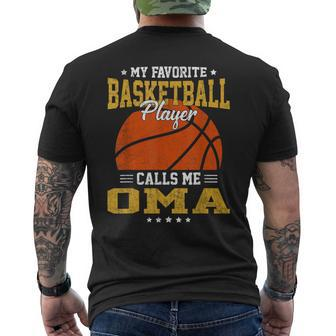 My Favorite Basketball Player Calls Me Oma Men's T-shirt Back Print | Mazezy UK
