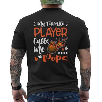 My Favorite Basketball Player Calls Me Pops Mens Back Print T-shirt | Mazezy