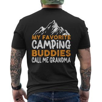 My Favorite Camping Buddies Call Me Grandma Fathers Day Men's T-shirt Back Print - Thegiftio UK